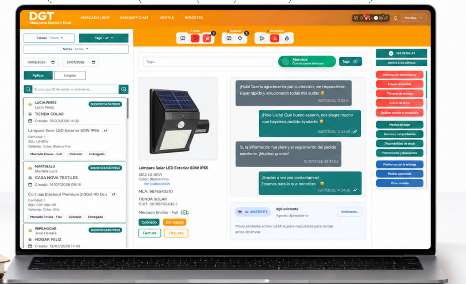 DGT, la plataforma de Disruptiva, abierta en una notebook